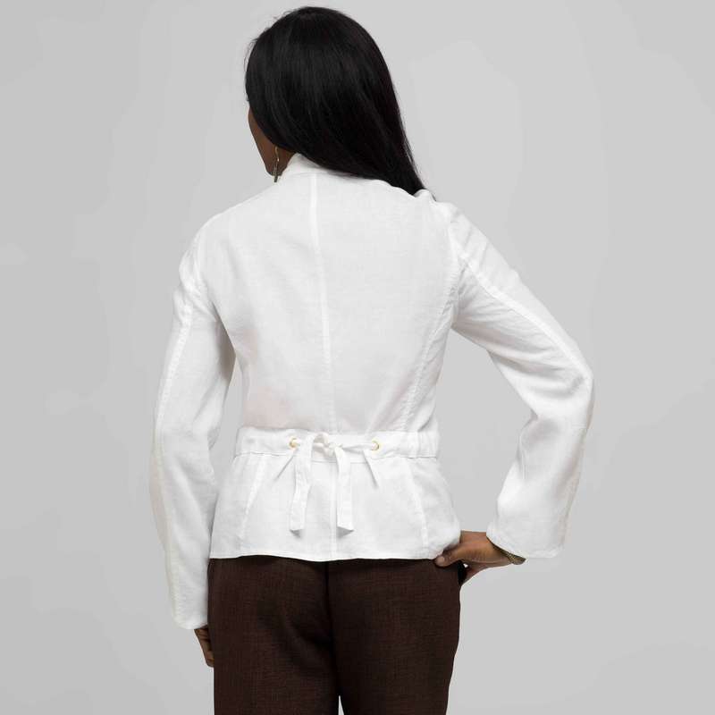 Button Front Jacket., White, large image number 1