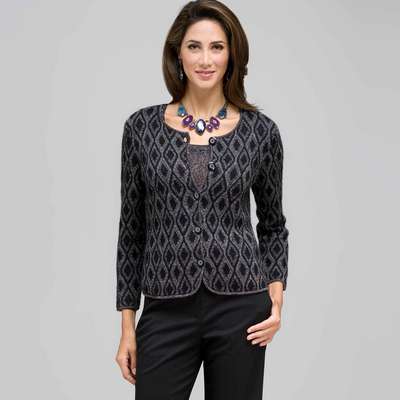 Lurex patterned Cardigan
